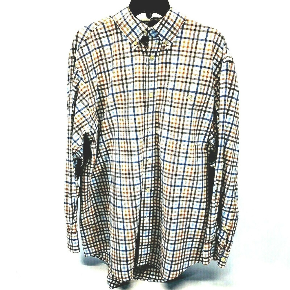 Orvis Country Twill Striped Mens Long Sleeve Shirt